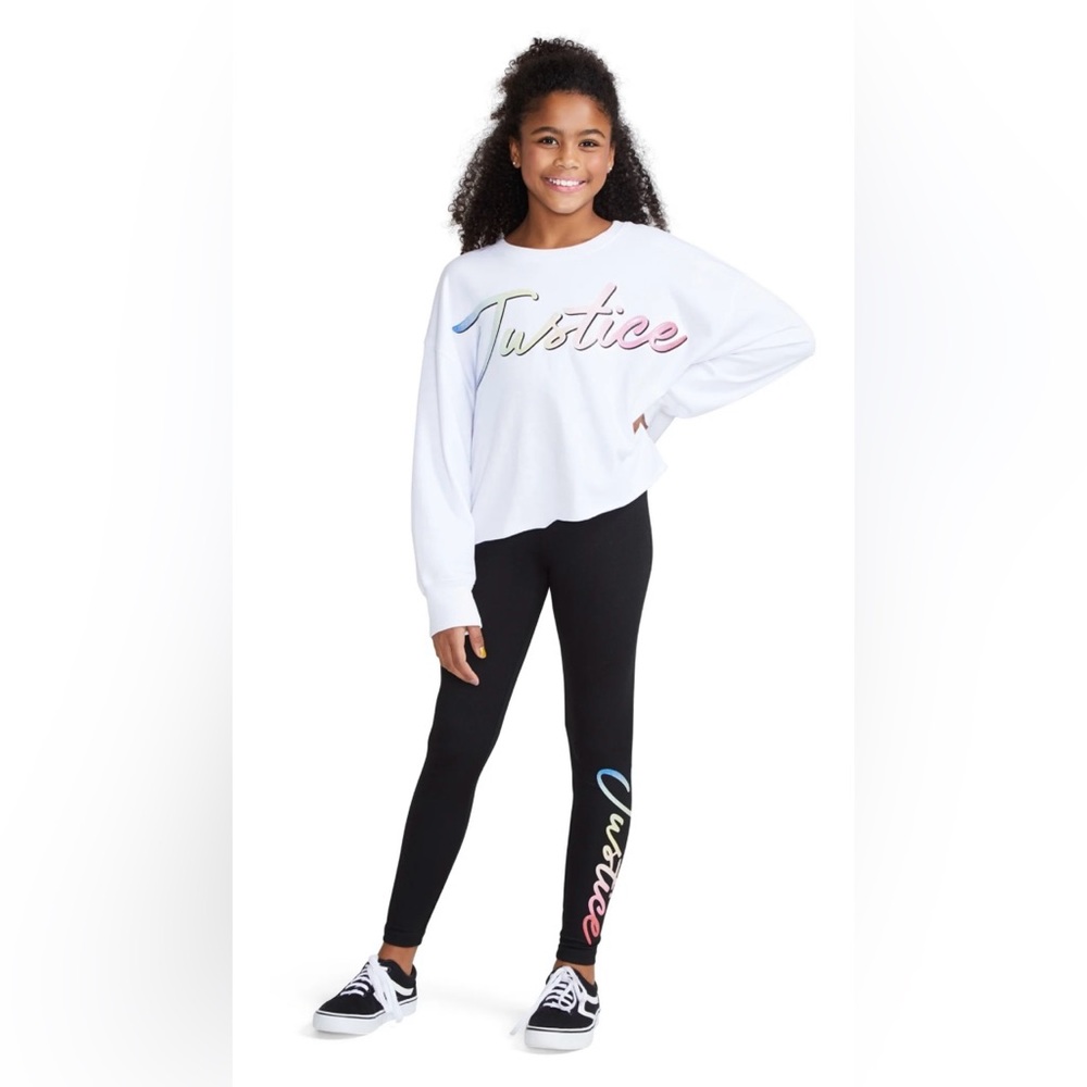 Justice NWT Girls Long Sleeve Sweatshirt & Leggings 2-Pcs Multicolor M‎ (10)
